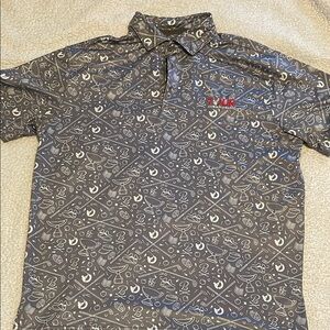 Gray Barstool Tour Championship Patterned Men's Shirt